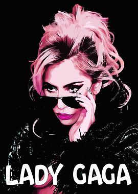 Lady Gaga Pop Art Portrait