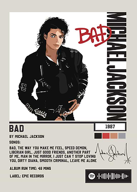 Michael Jackson - Bad Album Art