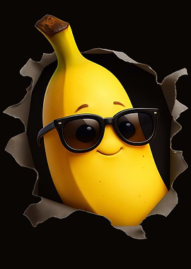 Cool Banana with Sunglasses