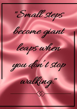 Inspirational Quote on Pink Silk