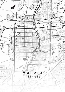 Aurora Illinois City Map