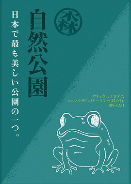 Japanese Natural Park Poster with Frog