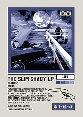 Eminem The Slim Shady LP Album Cover