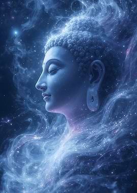 Buddha in Cosmic Blue
