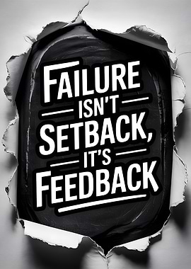 Failure is Feedback Motivational Poster