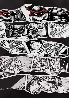 TMNT: Eastman and Laird Comic Strip Collage