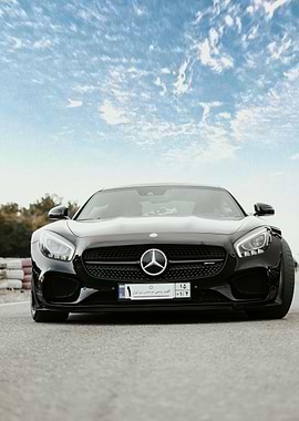 Black Mercedes-Benz on the Road