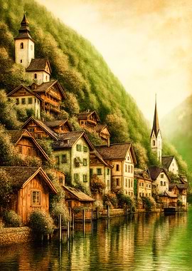 Hallstatt Austria Lakeside Village