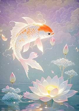 Koi Fish Lotus Dream