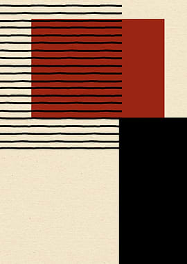 Abstract Geometric Art with Lines and Shapes