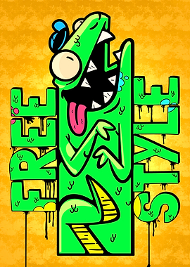 Freestyle Cartoon Crocodile