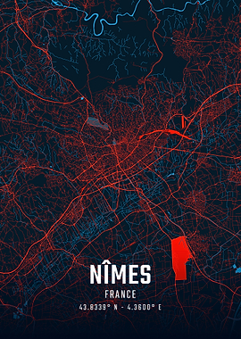 Nîmes City Map