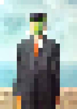 The Son of Man Pixelated