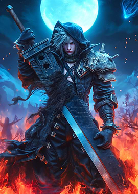 Fantasy Warrior with Oversized Sword