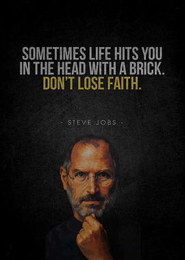 Steve Jobs Inspirational Quote Poster