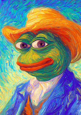 Pepe the Frog Van Gogh Style
