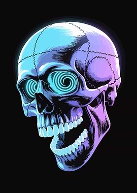 Hypnotic Skull Illustration