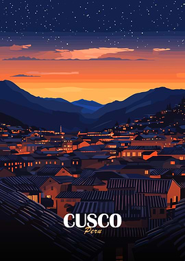 Cusco, Peru at Nightfall