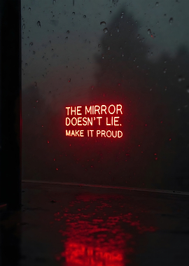 The Mirror Doesn't Lie Neon Sign