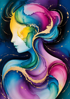 Abstract Portrait of Woman