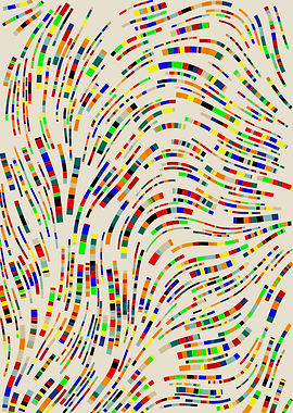 Colorful Abstract Wavy Lines Pattern