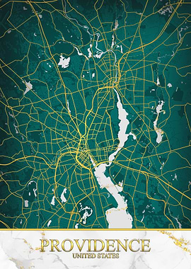 Providence Kintsugi Map Art