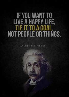Albert Einstein Inspirational Quote Portrait