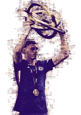 Palmer with Trophy Newspaper Art