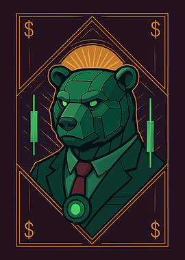 Bear in Suit Illustration