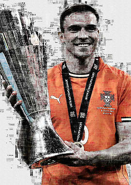 Joao Palhinha with Trophy