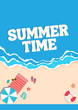 Summer Time Beach Illustration