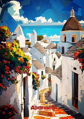 Alberobello Italy street view