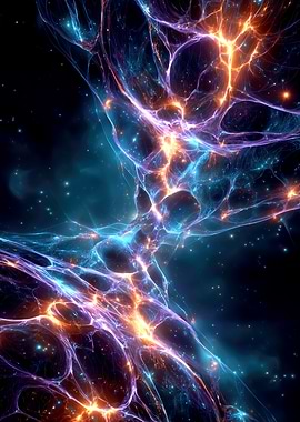 Abstract Space Nebula with Stars