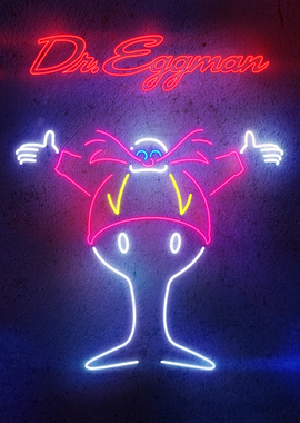 Dr. Eggman Neon Villain
