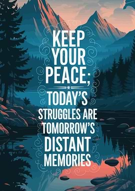 Keep Your Peace Inspirational Landscape Art