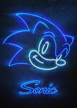 Sonic Neon Glow Sign