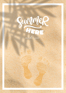 Summer Here and Now Beach Poster