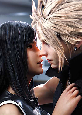 Cloud and Tifa Close Up
