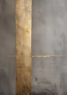 Gold and Gray Textured Art