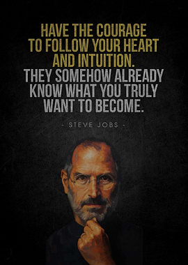 Steve Jobs Inspirational Quote Portrait