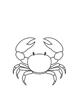Crab Minimalist Line Art