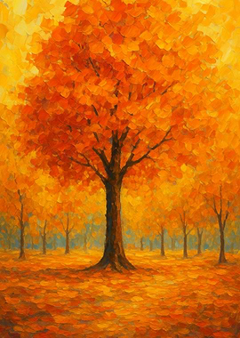 Autumn Trees Painting