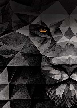 Geometric Lion Portrait