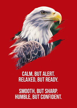 Eagle Portrait with Motivational Text