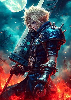 Cloud Strife with Buster Sword