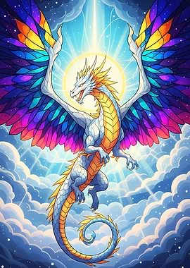 Winged Dragon in the Sky