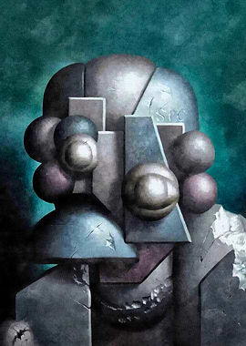 Prototype Abstract Geometric Painting