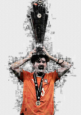 Vitinha with Trophy Celebration