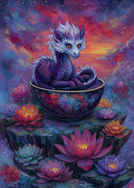 Dragon in a Bowl of Flowers