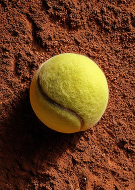 Tennis ball on Clay Court